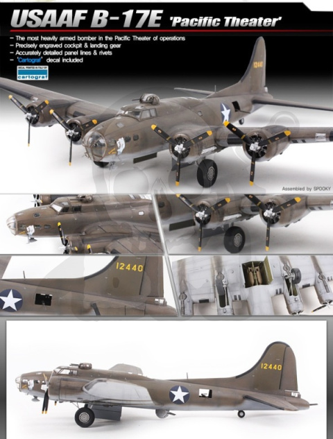 Battle-Models > Academy 12533 Boeing B-17E USAAF Pacific Theater 1:72